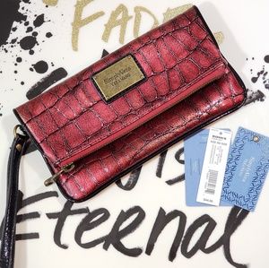 NWT Simply Vera Wang Embossed Fold over Clutch